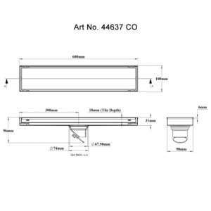 Tile/Marble Insert Reversible Drain