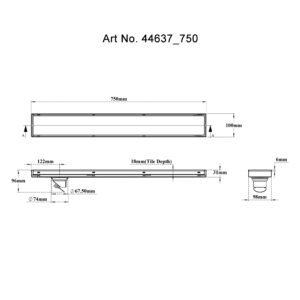 Tile/Marble Insert Reversible Drain