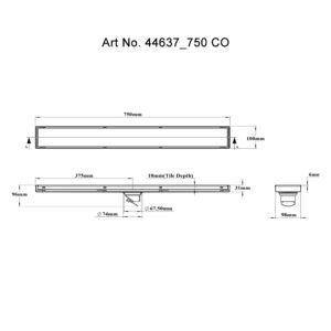 Tile/Marble Insert Reversible Drain