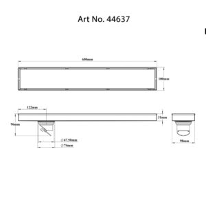 Tile/Marble Insert Reversible Drain