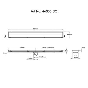 Tile/Marble Insert Reversible Drain