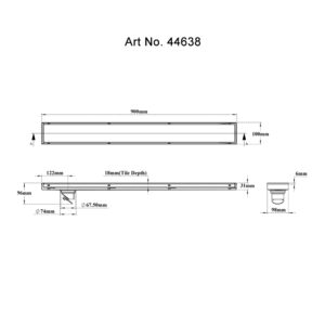Tile/Marble Insert Reversible Drain