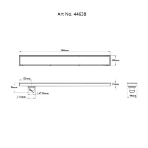 Tile/Marble Insert Reversible Drain