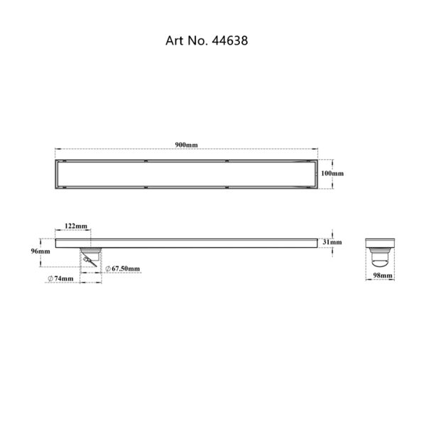 Tile/Marble Insert Reversible Drain