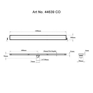 Tile/Marble Insert Reversible Drain
