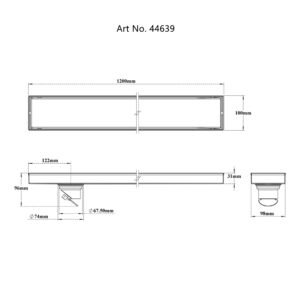 Tile/Marble Insert Reversible Drain