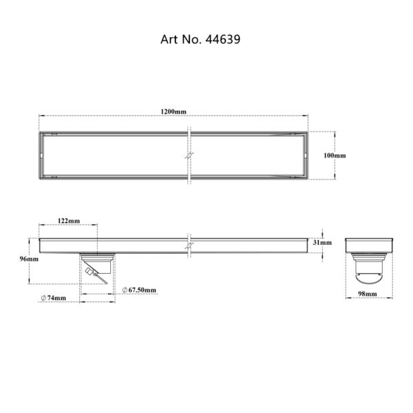 Tile/Marble Insert Reversible Drain