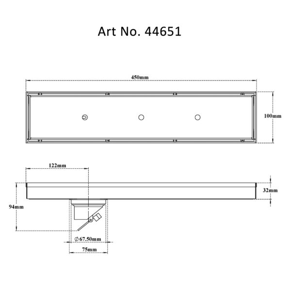 Tile/Marble Shower Channel Drain
