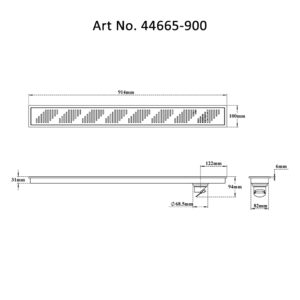 Shower Channel Drain – Piano