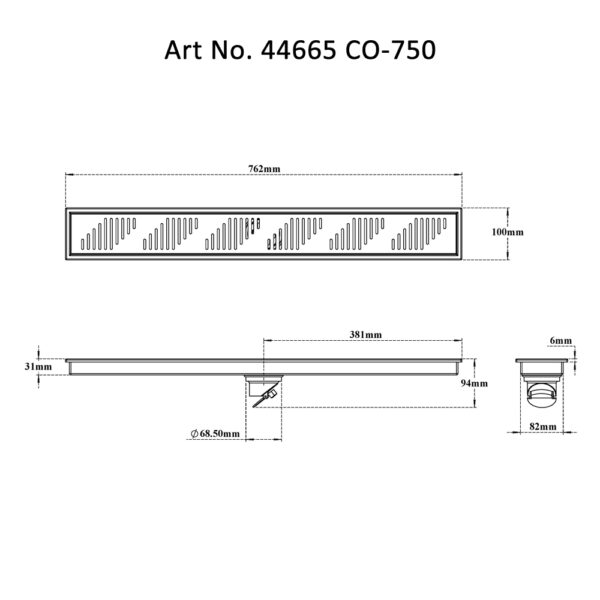 Shower Channel Drain – Piano