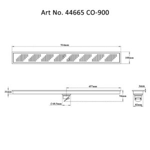 Shower Channel Drain – Piano