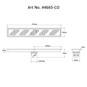 Shower Channel Drain – Piano