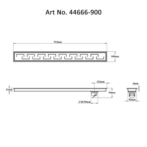 Shower Channel Drain – C Square