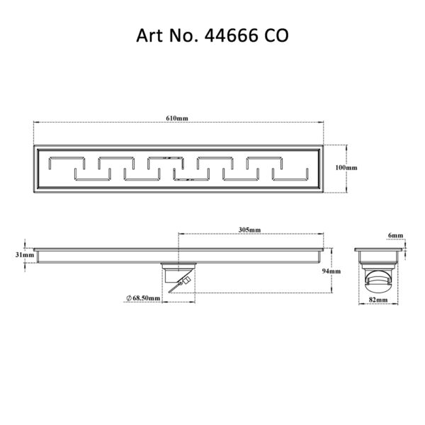 Shower Channel Drain – C Square