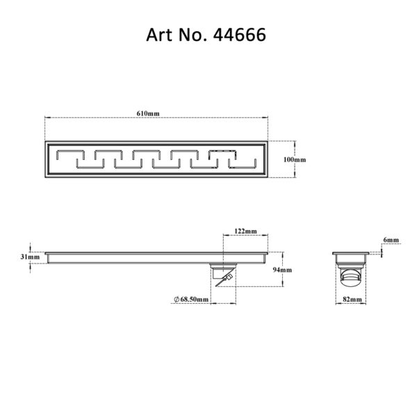 Shower Channel Drain – C Square