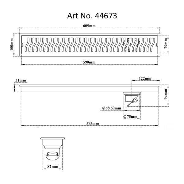 Shower Channel Drain-Curves