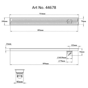 Shower Channel Drain-Curves