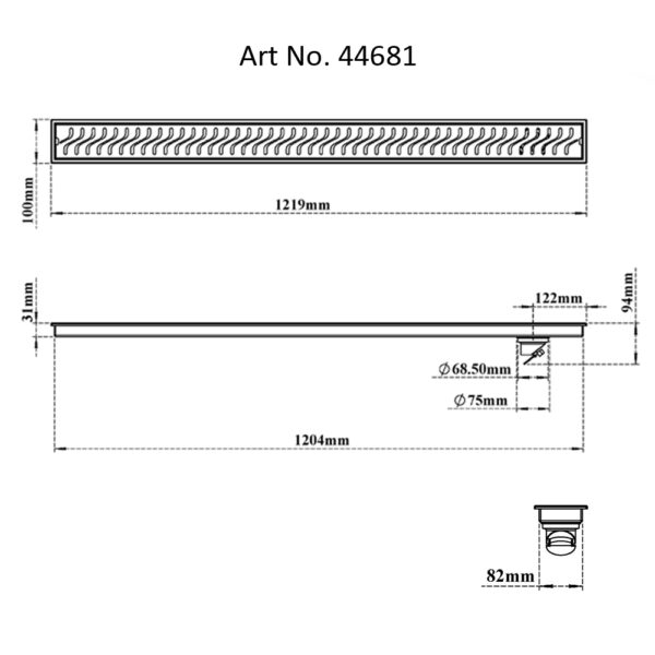 Shower Channel Drain-Curves