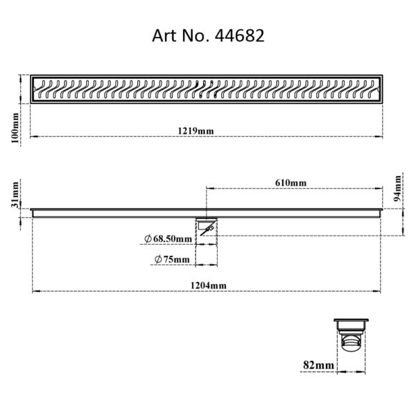 Shower Channel Drain-Curves