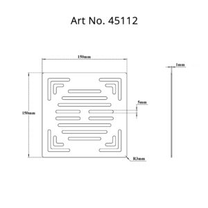 Rain Roof Drain Grate Square