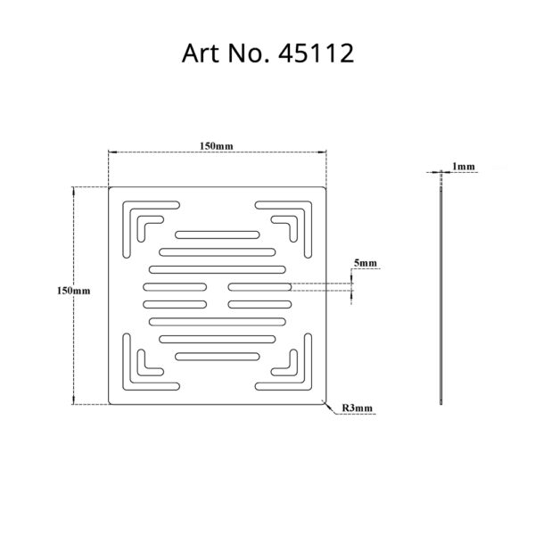 Rain Roof Drain Grate Square