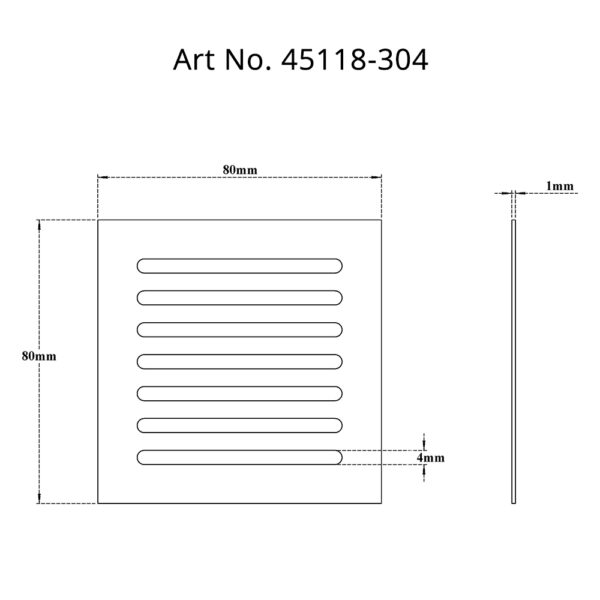 Rain-Roof-Drain-Grate SS304 Sq  Slotted