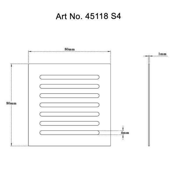 Rain-Roof-Drain-Grate SS304 Sq  Slotted