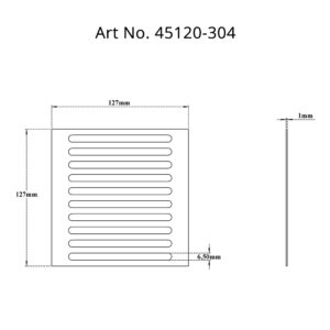 Rain-Roof-Drain-Grate SS304 Sq  Slotted