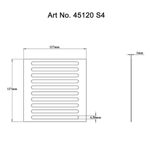 Rain-Roof-Drain-Grate SS304 Sq  Slotted