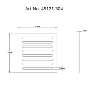 Rain-Roof-Drain-Grate SS304 Sq  Slotted