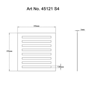 Rain-Roof-Drain-Grate SS304 Sq  Slotted