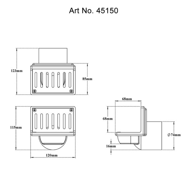 Side Wall Parapet Scupper Drain