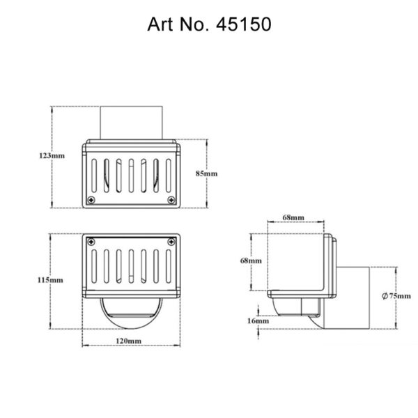 Side Wall Parapet Scupper Drain