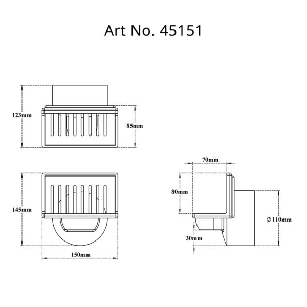 Side Wall Parapet Scupper Drain