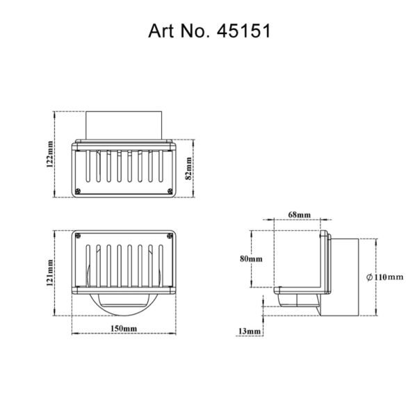Side Wall Parapet Scupper Drain