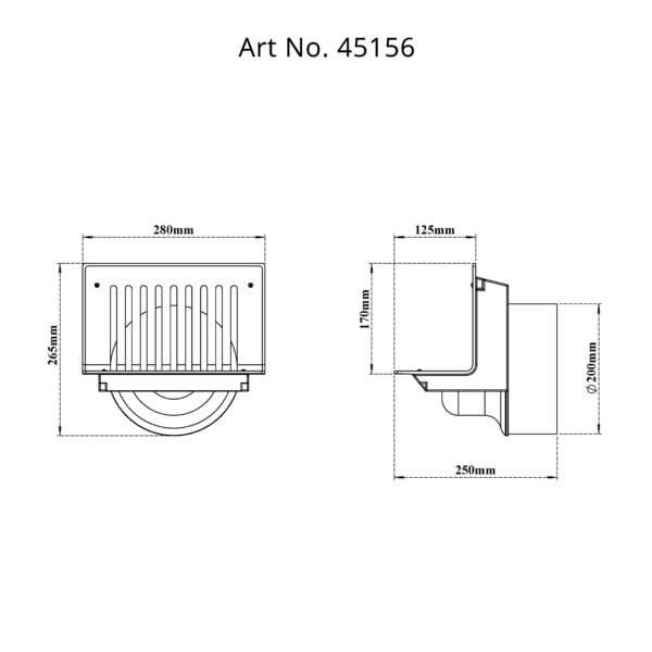 Side Wall Parapet Scupper Drain