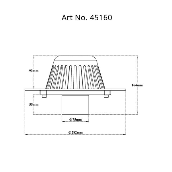 Roof Dome Shape Drain