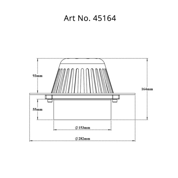 Roof Dome Shape Drain
