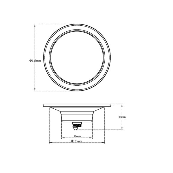 Floor Drain Flat Pop Up Round