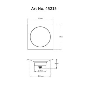 Floor Drain Flat Pop Up Square