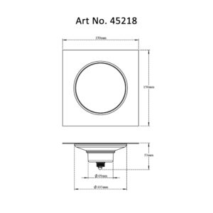 Floor Drain Flat Pop Up Square