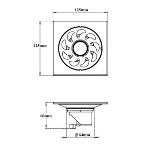 Anti Foul Drain Square Cockroach Trap