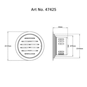 Drain with Cockroach Trap Slotted-Round