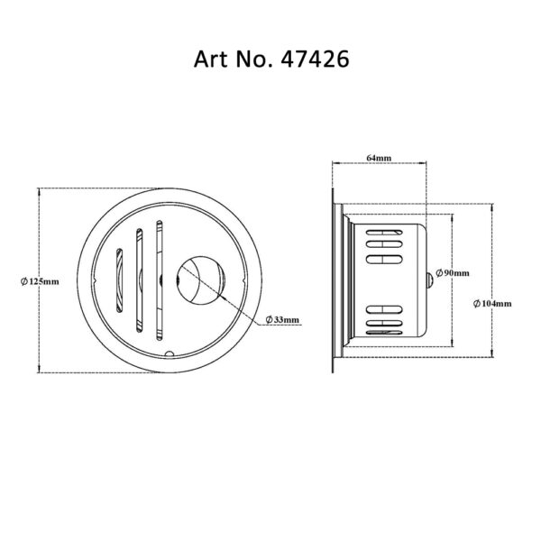 Drain with Cockroach Trap Slotted-Round