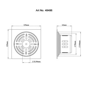 Drain Sq Slotring with CT