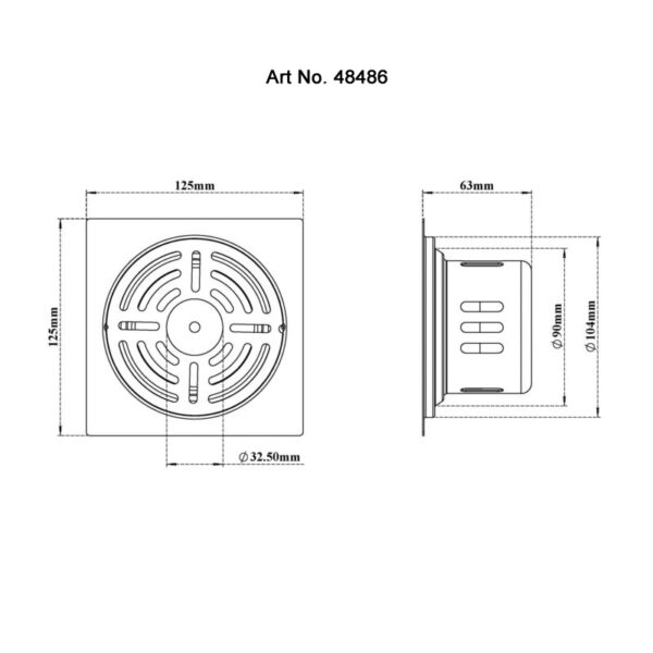 Drain Sq Slotring with CT