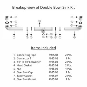 Double Bowl Sink Kit