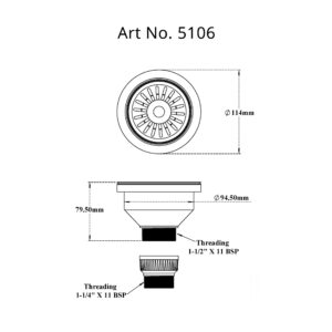 Sink Stainer (Sink Waste Coupling)