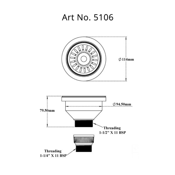 Sink Stainer (Sink Waste Coupling)