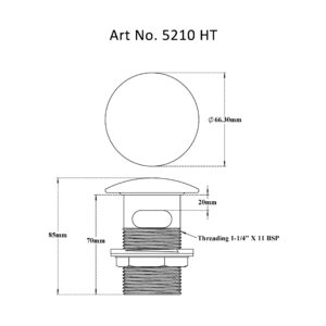 Ceramic Top Waste Coupling